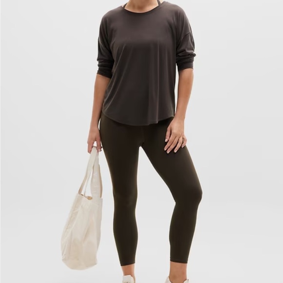 Athleta Move With Ease Long Sleeve Top - grey brownish color NWT - Picture 7 of 10